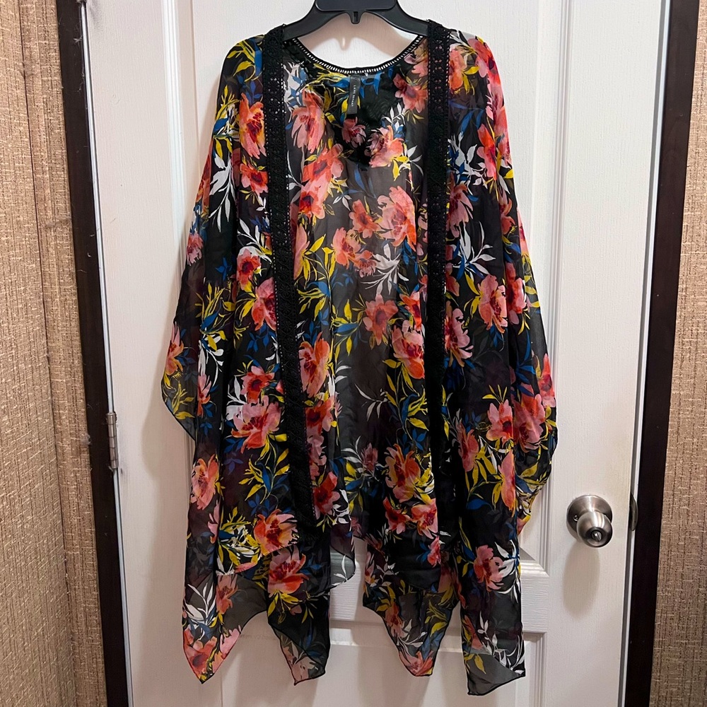 Lane Bryant Floral Kimono One Size